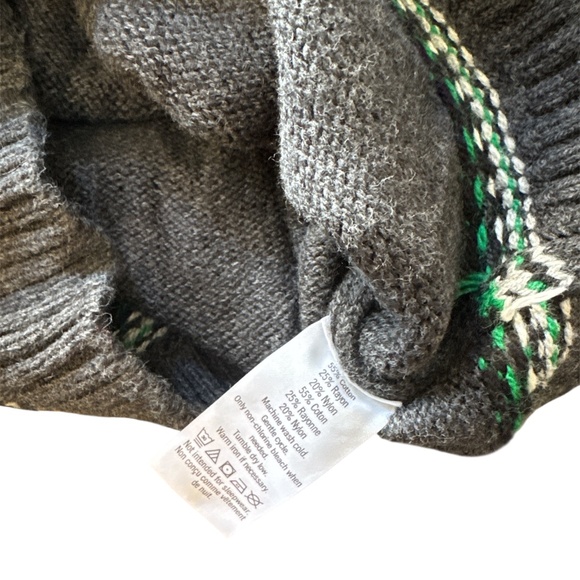 Janie And Jack Fair Isle Bear Winter Sweater Baby/ Toddler Boy Sz 12-18 Months - Picture 5 of 5